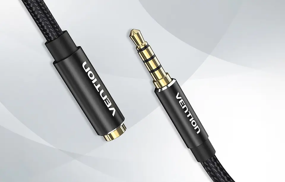 Kabel audio TRRS 3,5mm męski do 3,5mm żeński Vention BHCBJ 5m czarny