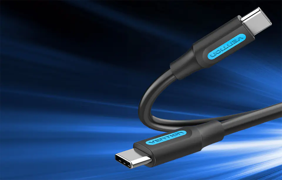Kabel USB-C 2.0 Vention COSBG PD60W 1,5m czarny PVC