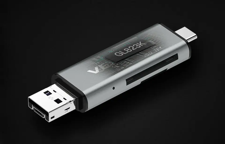 Wielofunkcyjny czytnik kart USB2.0 Vention CCJH0 szary