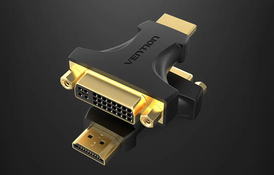 Adapter HDMI męski do DVI (24+5) żeński Vention AIKB0 2-kierunkowy