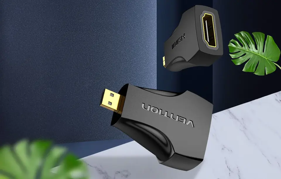 Adapter Micro HDMI męski do HDMI żeński Vention AITB0 (czarny)