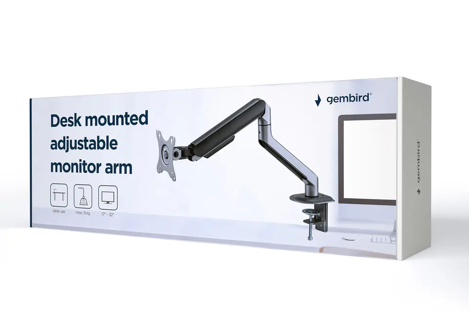 Gembird - Soporte Monitor Basculante para Mesa - 17”-37” - 43-94 cm - 7 Kg  - MA-DA1-01