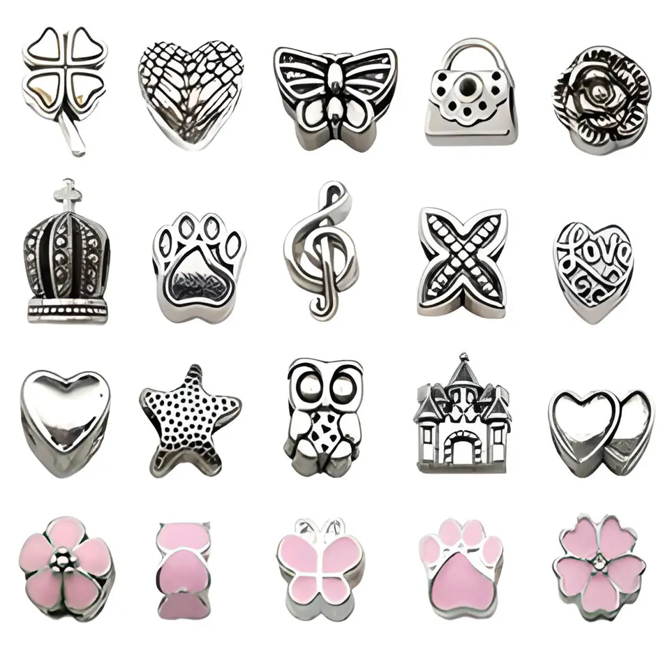 Zestaw Do Tworzenia Robienia Biżuterii, Bransoletek, Charmsy, Zawieszki, Koraliki ODCIENIE RÓŻU + Etui