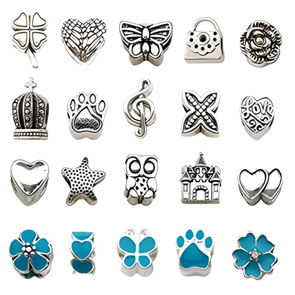 Zestaw Do Tworzenia Robienia Biżuterii, Bransoletek, Charmsy, Zawieszki, Koraliki ODCIENIE NIEBIESKIEGO + Etui