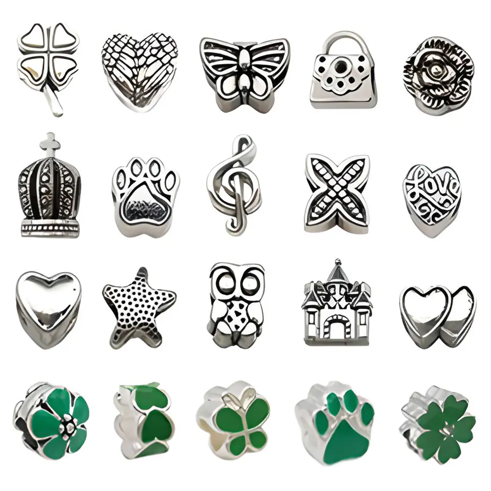 Zestaw Do Tworzenia Robienia Biżuterii, Bransoletek, Charmsy, Zawieszki, Koraliki ODCIENIE ZIELENI + Etui