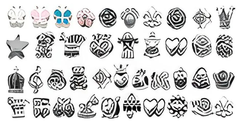 Zestaw Do Tworzenia Robienia Biżuterii, Bransoletek, Charmsy, Zawieszki, Koraliki w paski, MIX