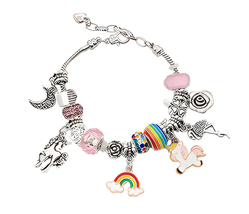 Zestaw Do Tworzenia Robienia Biżuterii, Bransoletek, Charmsy, Zawieszki, Koraliki JEDNOROŻEC