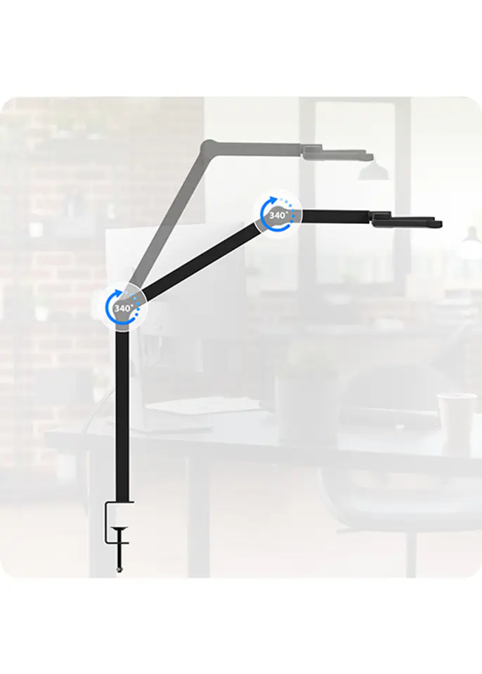 Biurkowa Lampa LED Spacetronik Glow D2, ergonomiczna praca, ochrona wzroku, zdrowe oświetlenie