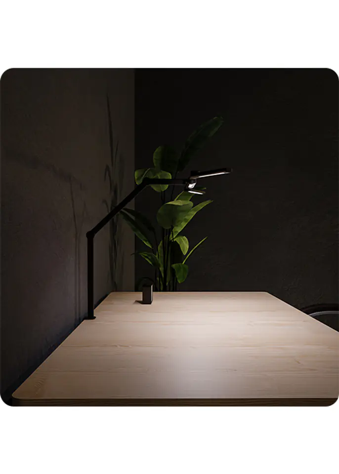 Biurkowa Lampa LED Spacetronik Glow D2, inwestycja w produktywność, zdrowe oświetlenie