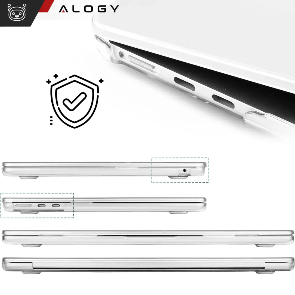 Etui do Macbook Air 15 M2 2023 A2941 Case obudowa pokrowiec Clear Alogy Hard Cover Przezroczyste