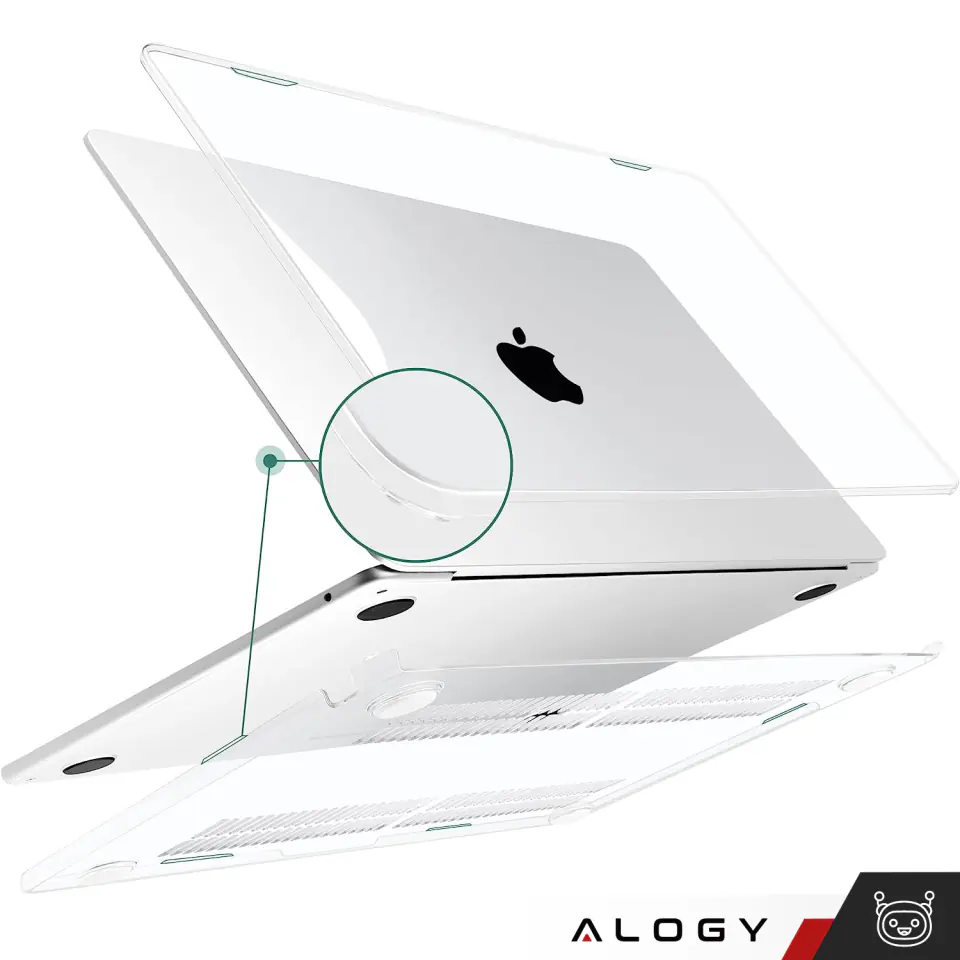 Etui do Macbook Air 15 M2 2023 A2941 Case obudowa pokrowiec Clear Alogy Hard Cover Przezroczyste