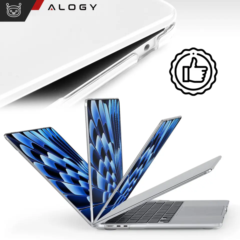 Etui do Macbook Air 15 M2 2023 A2941 Case obudowa pokrowiec Clear Alogy Hard Cover Przezroczyste