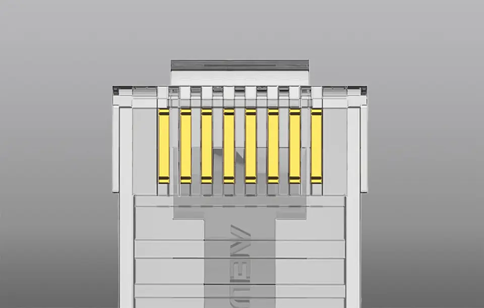 Wtyczka modułowa RJ45 CAT6 UTP Vention IDDR0-50 przezroczysta opakowanie 50 szt.