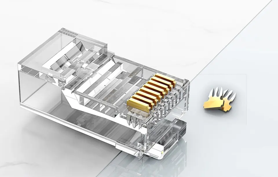 Wtyczka modułowa RJ45 CAT6 UTP Vention IDDR0-50 przezroczysta opakowanie 50 szt.