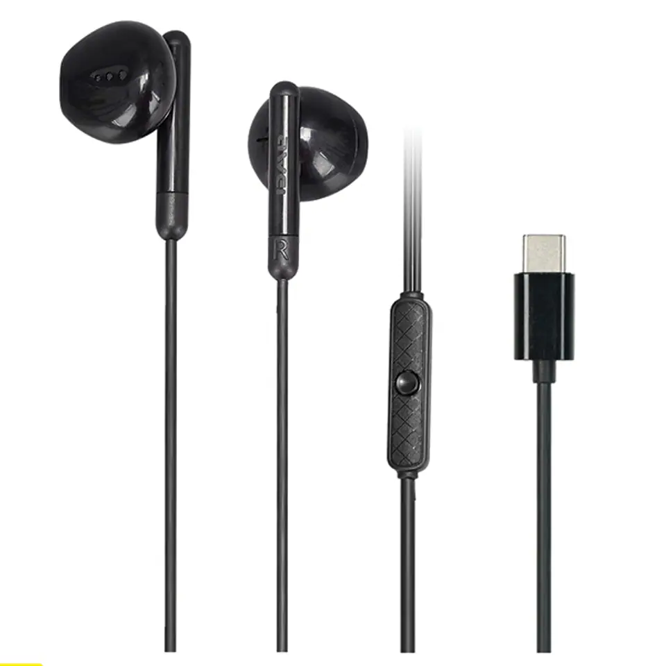 AWEI słuchawki stereo PC-6T USB-C czarny/black