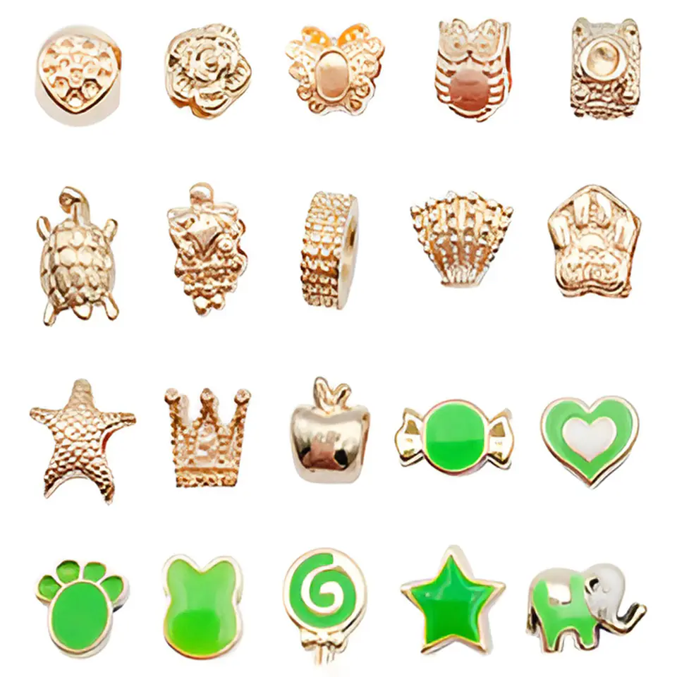 Zestaw Do Tworzenia Robienia Biżuterii, Bransoletek, Charmsy, Zawieszki, Koraliki ODCIENIE ZIELENI