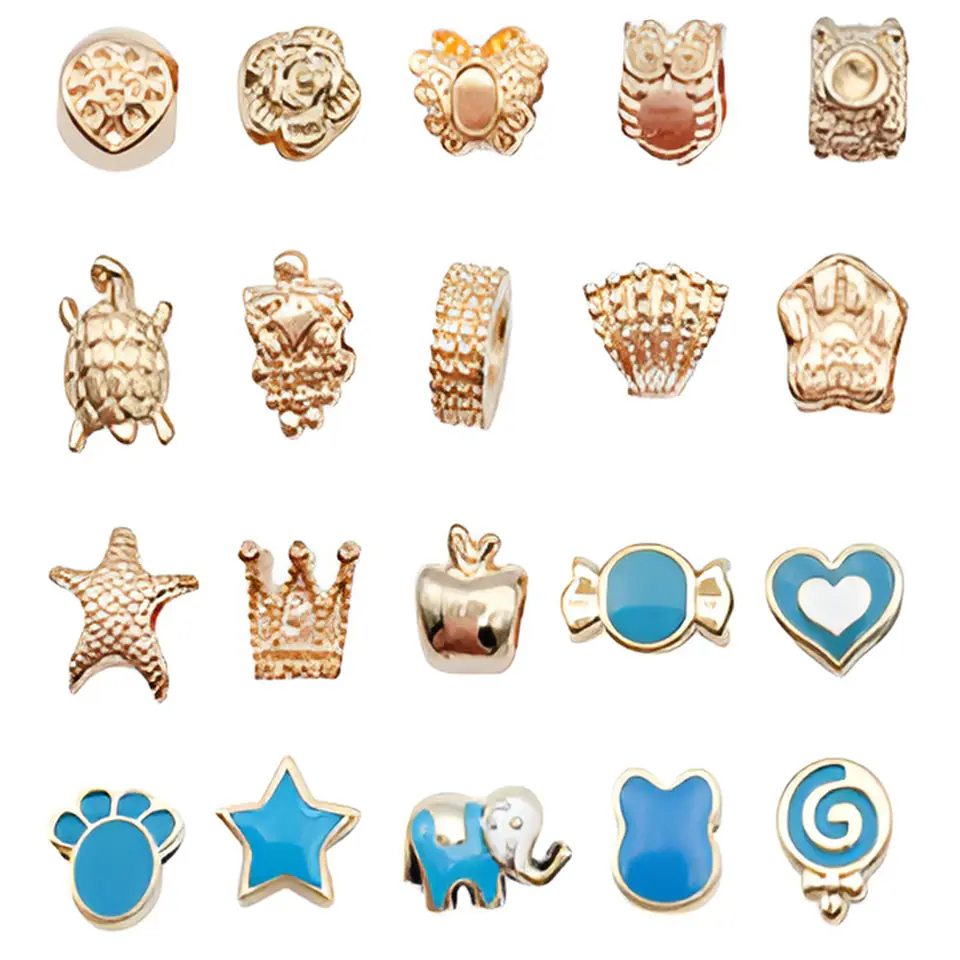 Zestaw Do Tworzenia Robienia Biżuterii, Bransoletek, Charmsy, Zawieszki, Koraliki ODCIENIE NIEBIESKIEGO