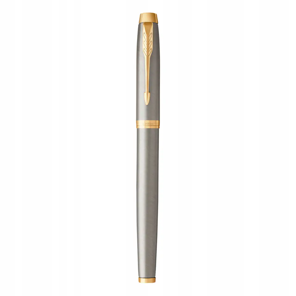 PARKER IM Fountain Pen, Brushed Metal, Fine Nib with Blue Ink Refill  (1931649)