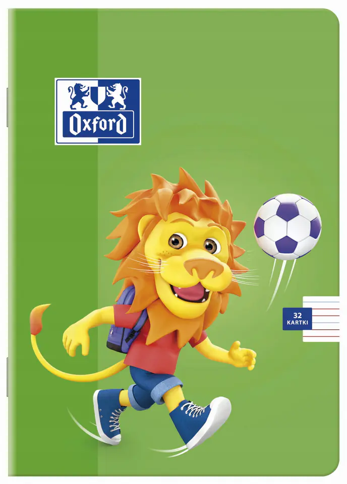 Zeszyt A5 32k 3linia kolorowa LION 400106955 OXFORD