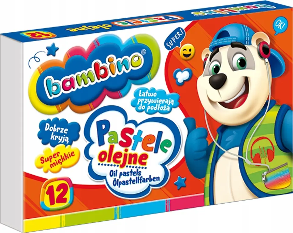 Pastele olejne BAMBINO 12 kolorów ST.MAJEWSKI