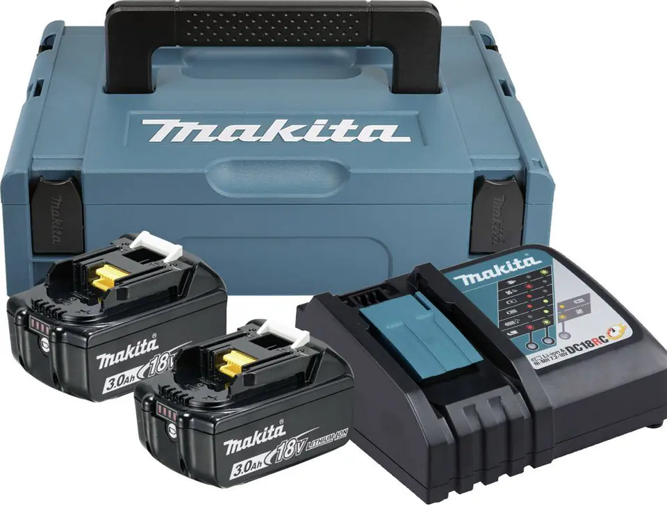 Chargeur et batterie Makita Power Source Kit 18 V : 2x BL 1830 B