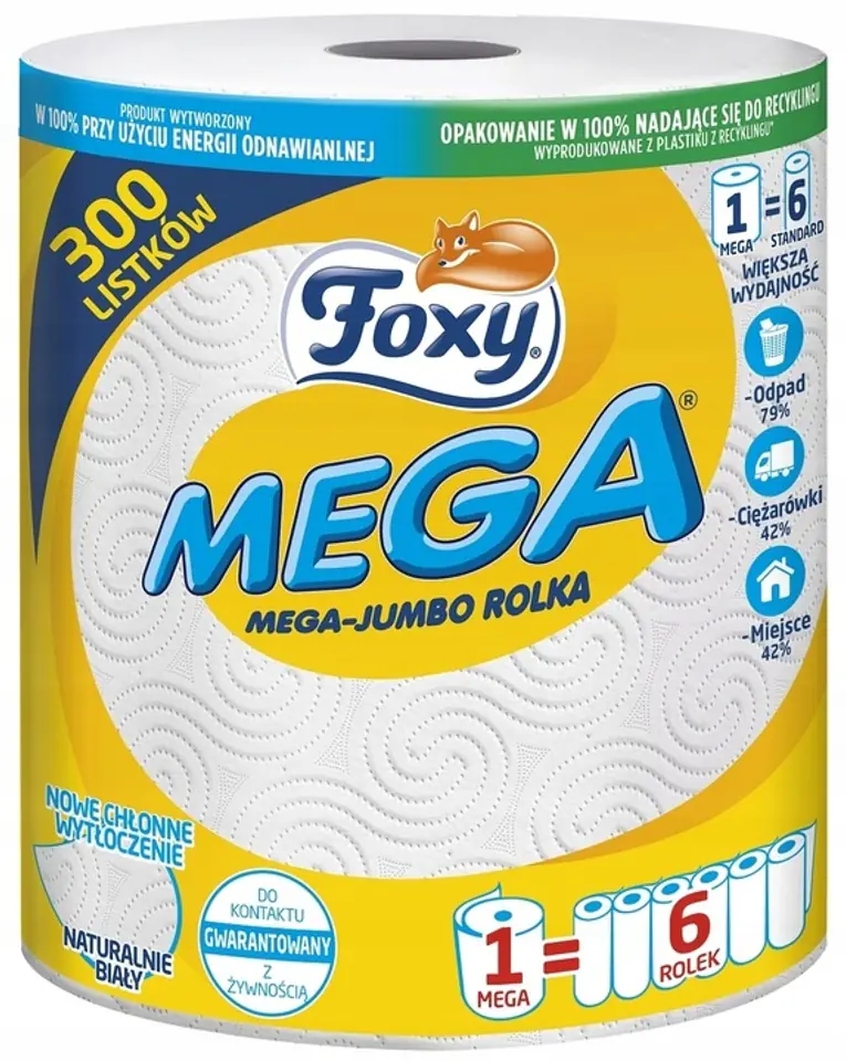 Ręcznik kuchenny FOXY MEGA JUMBO 300 listków 2 warstwy