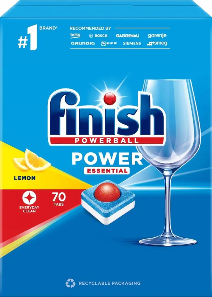Tabletki do zmywarki FINISH POWERBALL (70szt) POWER Essential Lemon