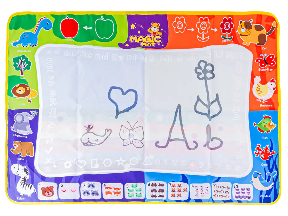 Tablica, mata wodna do rysowania malowania 120x90cm XXL + akcesoria