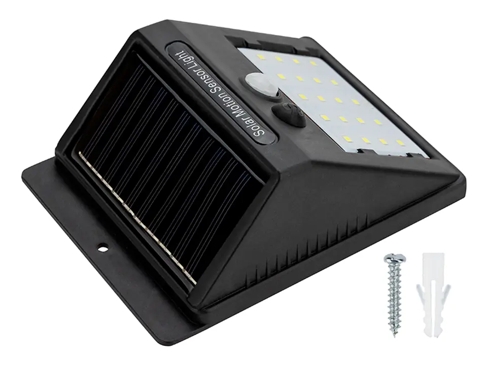 Lampa ścienna solarna. Kinkiet LED z czujnikami