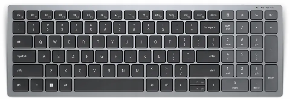 Dell | Keyboard | KB740 | Keyboard | Wireless | US | m | Titan Gray | 2.4 GHz, Bluetooth 5.0 | 506 g