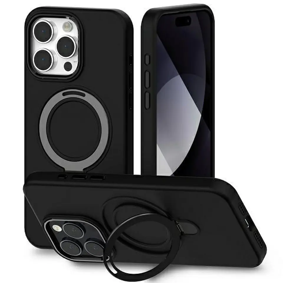 Mercury MagSafe Stand Silicone iPhone 15 / 14 / 13 6,1" czarny/black