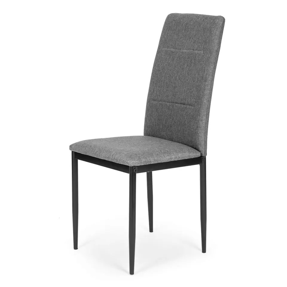 Komplet 4 krzeseł krzesło do jadalni i salonu szare ModernHome