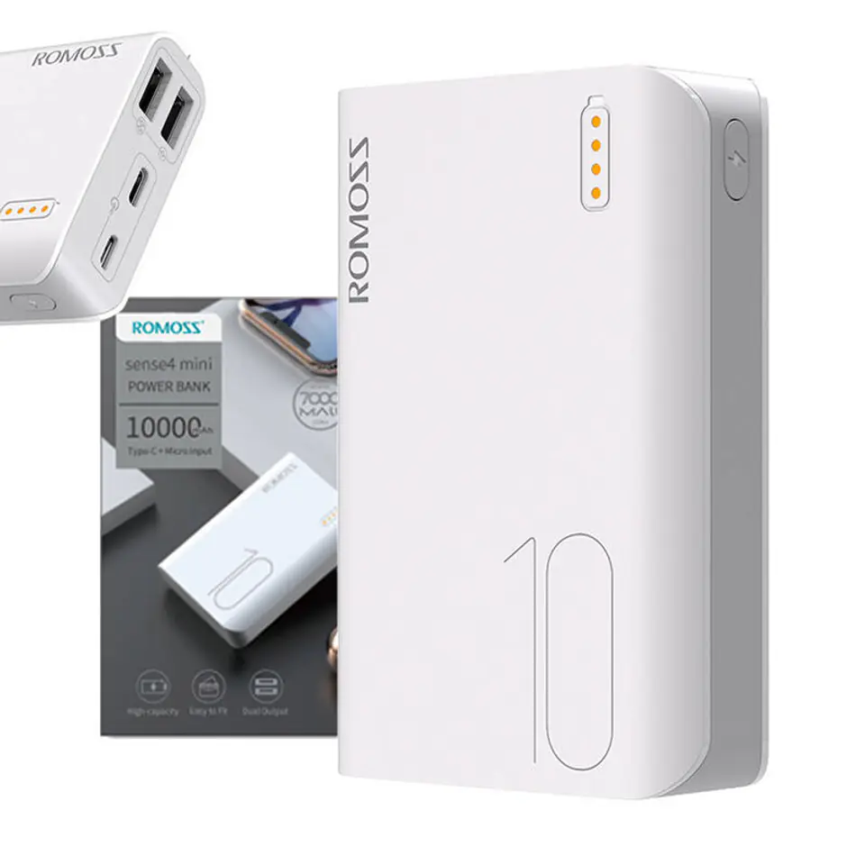 ROMOSS 10000mAh Li-Polymer Power Bank, Sense 4 Mini Portable