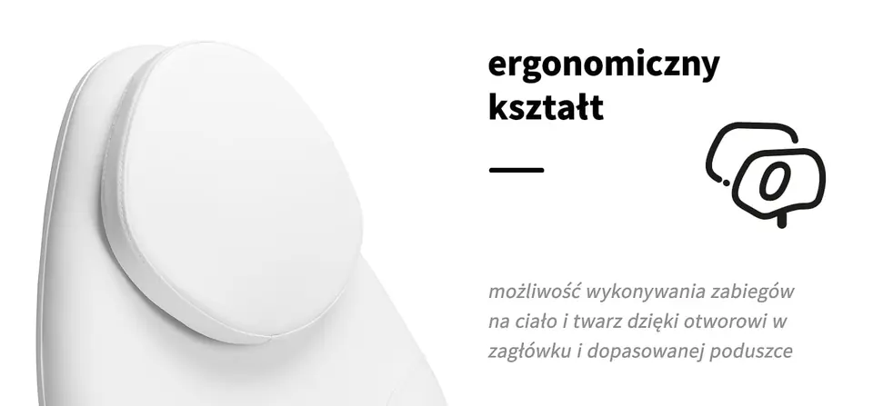 Fotel kosmetyczny elektryczny Sillon Basic 3 siln. obrotowy biały