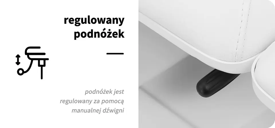 Fotel kosmetyczny elektryczny Sillon Basic 3 siln. obrotowy biały