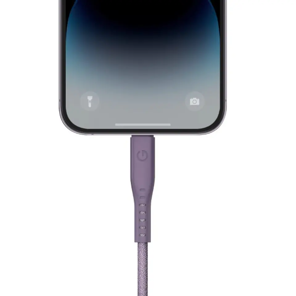 ENERGEA kabel Flow USB-C - Lightning C94 MFI 1.5m fioletowy/purple 60W 3A PD Fast Charge