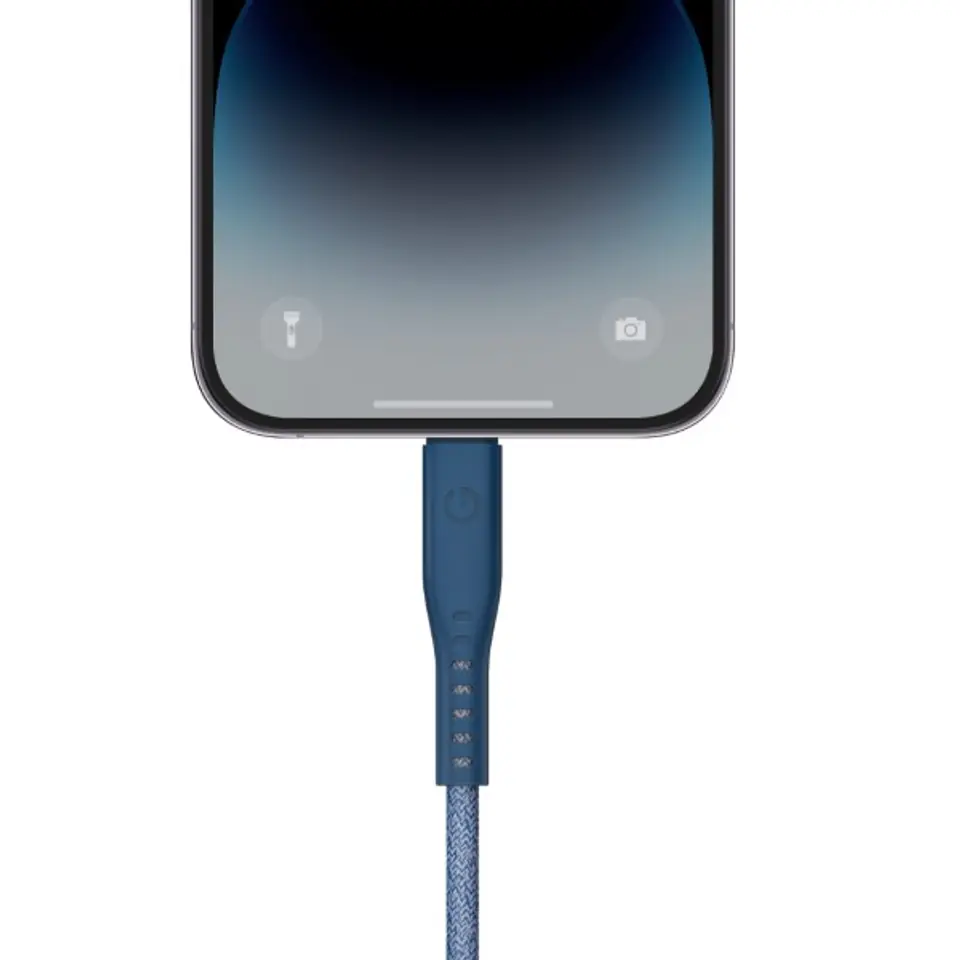ENERGEA kabel Flow USB-C - LightningC94 MFI 1.5m niebieski/blue 60W 3A PD Fast Charge