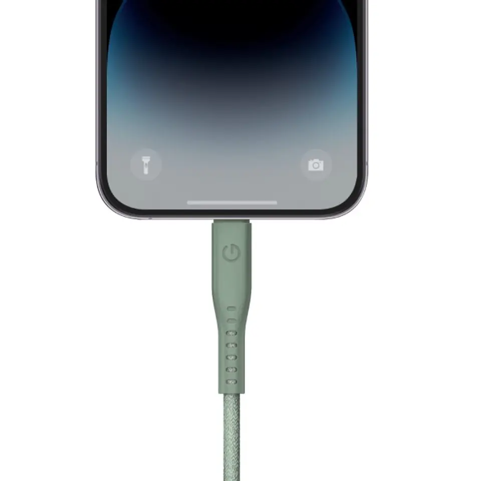 ENERGEA kabel Flow USB-C - LightningC94 MFI 1.5m zielony/green 60W 3A PD Fast Charge