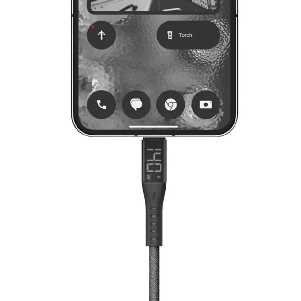 ENERGEA kabel Flow USB-C - USB-CDigital Display 1.5m czarny/black 240W 5A PD Fast Charge