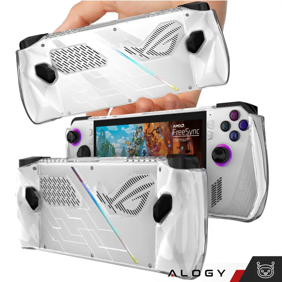 Etui do konsoli Asus Rog Ally Clear Case obudowa pokrowiec silikonowe nakładka Alogy przezroczyste