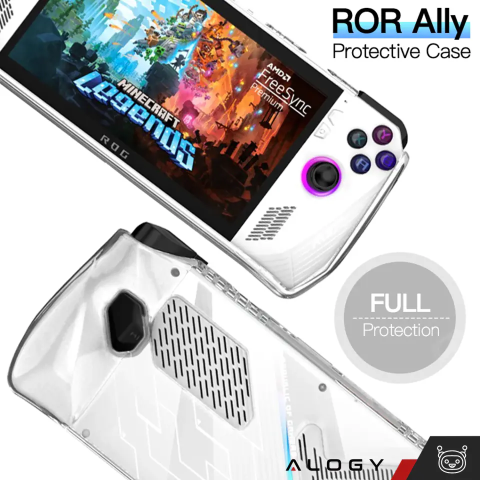 Etui do konsoli Asus Rog Ally Clear Case obudowa pokrowiec silikonowe nakładka Alogy przezroczyste