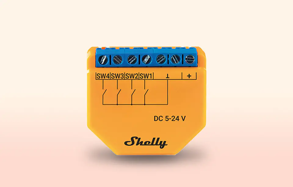 Kontroler/aktywator scen Shelly PLUS i4 DC WIFI, napięcie 5-24V DC