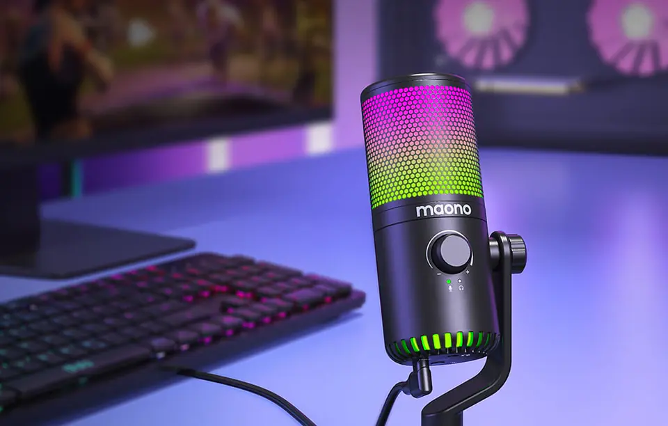 Mikrofon Gamingowy Maono DM30RGB (czarny)
