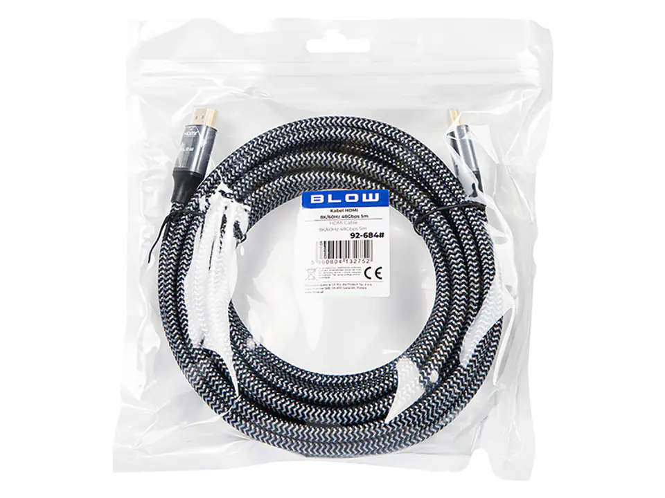 Kabel HDMI 8k Blow 5 metrów, plecionka