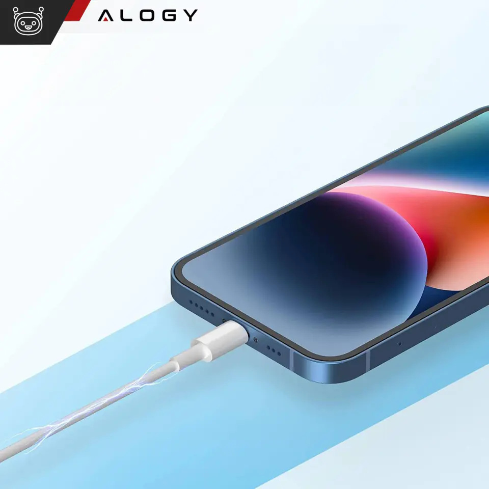 Kabel 100cm Alogy USB do Lightning przewód do ładowania apple iPhone biały