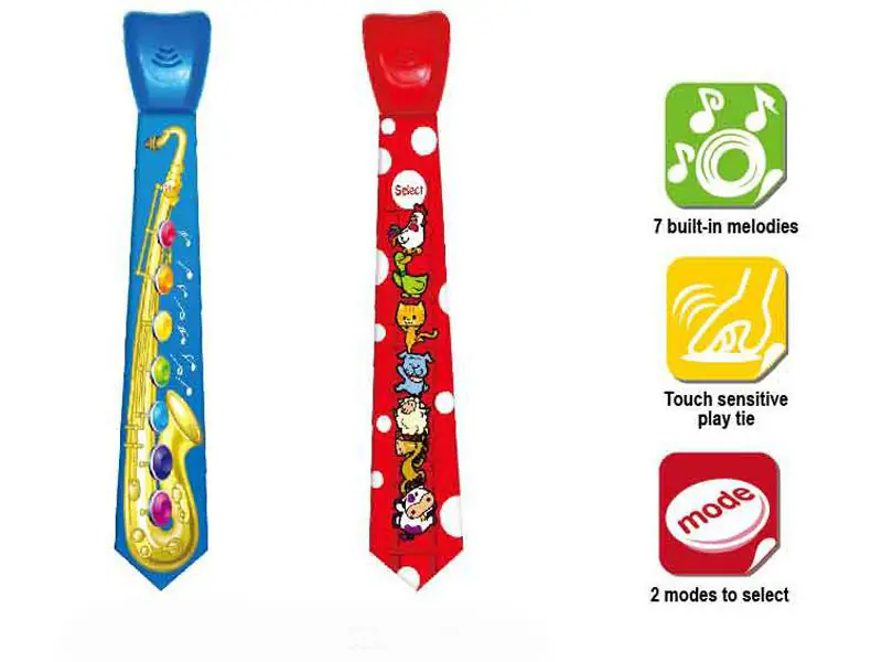 Educational Playing Tie for Child - Saxophone, Animals