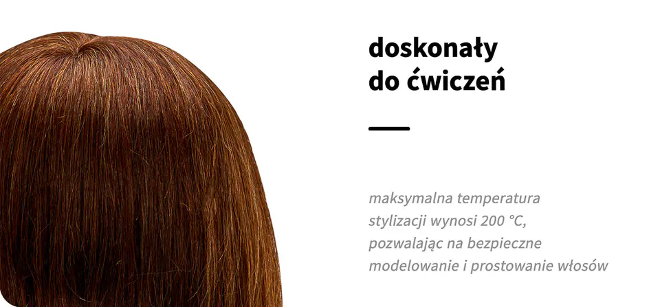 Główka treningowa fryzjerska Gabbiano WZ1 naturalne włosy, kolor 4H, długość 20"