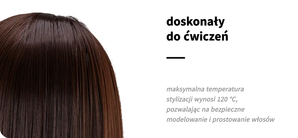 Główka treningowa z brodą fryzjerska Gabbiano WZ4 syntetyczne włosy, kolor 4H, długość 8"+6"
