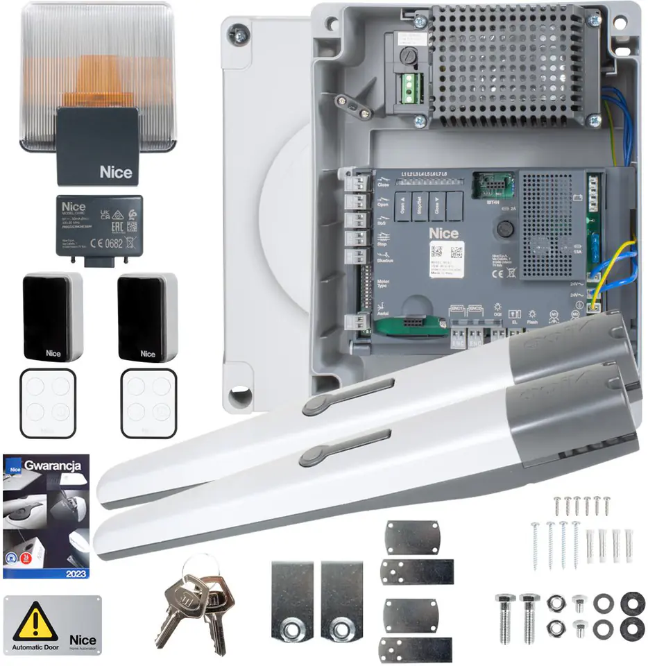Zestaw NICE TOONA TO4024 24V BDKCE (BiDi) do 6m bram dwuskrzydłowych