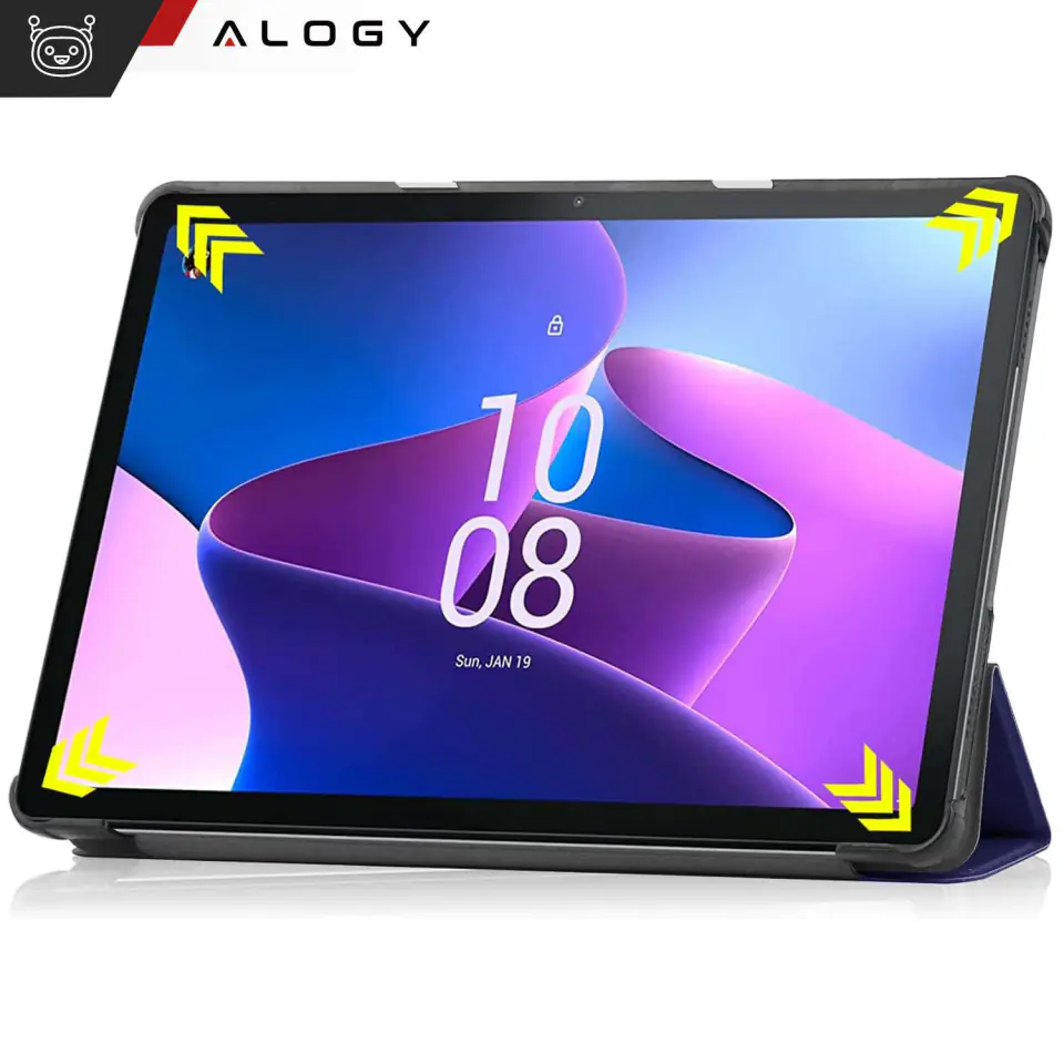 Etui na tablet Lenovo Tab M10 3gen 3 GEN 10.1 2022 TB328FU TB328XU obudowa Case Alogy Book Cover Granatowy